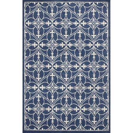 Palacedesigns 6 ft. 7 in. x 9 ft. 6 in. UV-Treated Polypropylene Denim Area Rug PA3665016